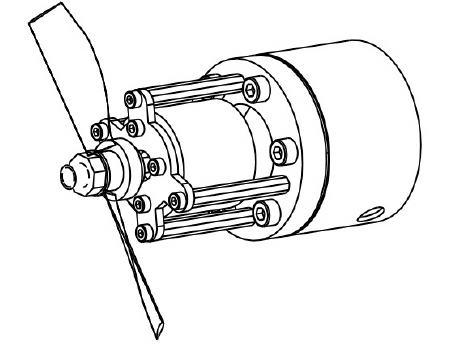 465x344 schematic of the model propeller, the dc motor and the multi axis - Dc Motor Drawing