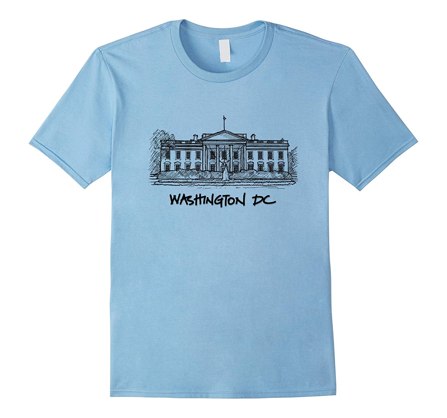 1500x1403 washington dc white house skyline panorama drawing t shirt rt - Dc Skyline Drawing
