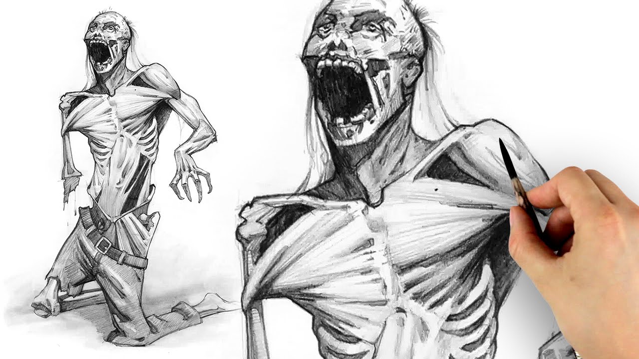1280x720 drawing the walking dead - Dead Body Drawing