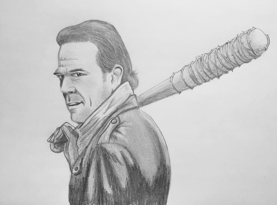 960x710 negan from the walking dead drawing - Dead Drawing