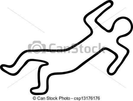 450x341 Chalk Outline Of A Dead Body - Dead Drawing