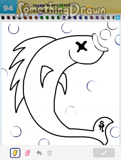 392x519  - Dead Fish Drawing