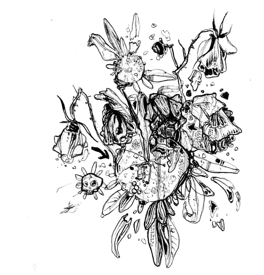 866x904 Dead Flowers - Dead Flower Drawing