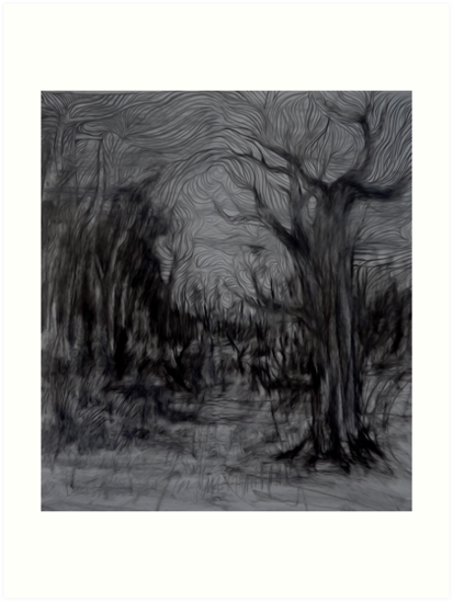 413x549 Dead Forest Art Prints - Dead Forest Drawing