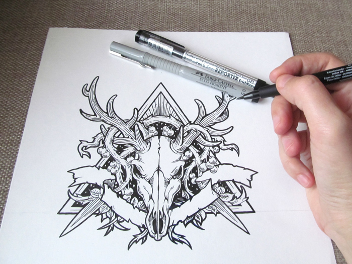 700x525 Print - Dead Forest Drawing