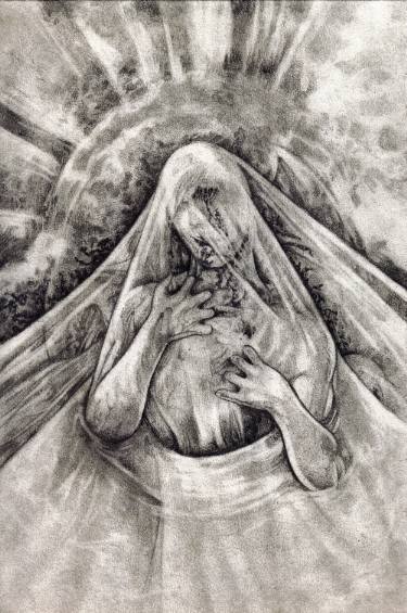 375x565 Awakening Drawing - Dead Forest Drawing