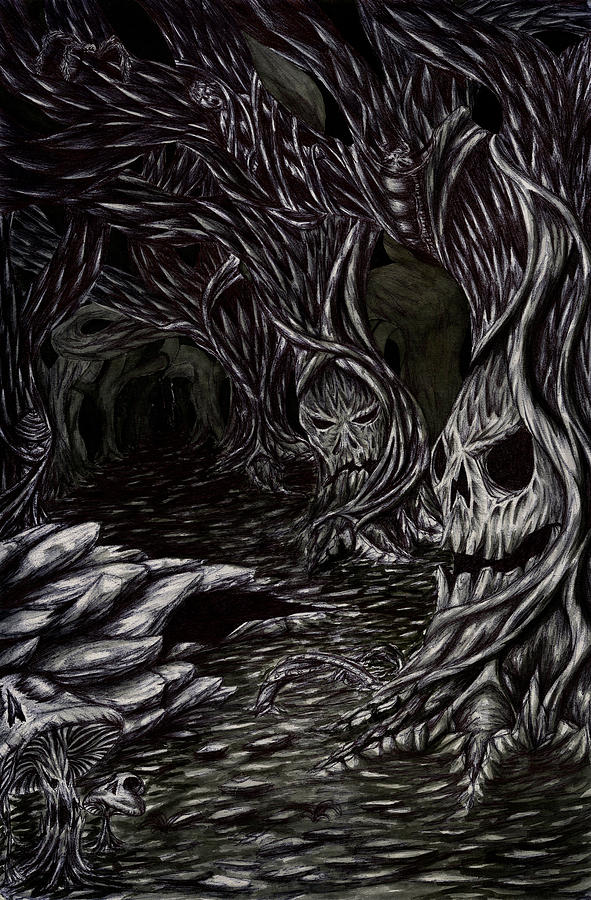 591x900 Dead Forest Drawing - Dead Forest Drawing
