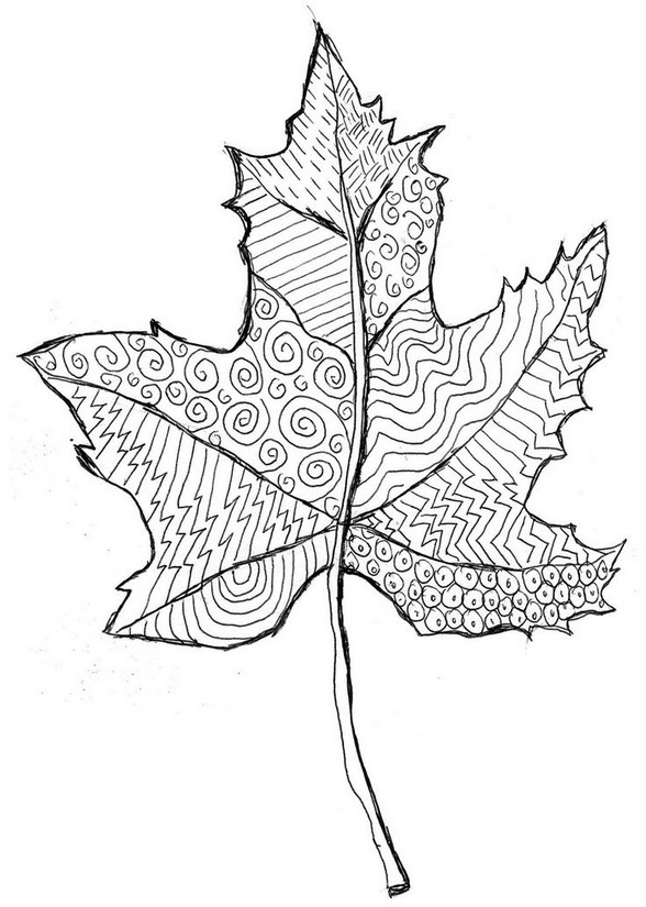 588x825 Art Therapy Coloring - Dead Leaf Drawing