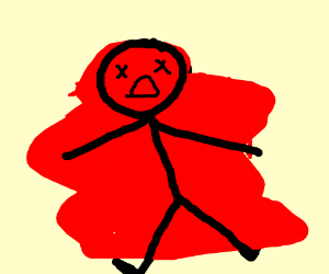 300x250 Bloody Dead Guy Drawing - Dead Mans Drawing