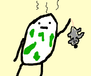 300x250 Slimy Moldy Egg Holds Dead Mouse Drawing - Dead Mouse Drawing