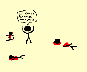 300x250 I'm Sick Of All These Dead People Drawing - Dead People Drawing