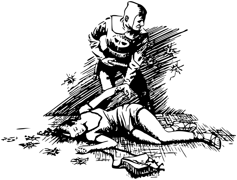 808x615 Dead Lady Action Scene - Dead People Drawing