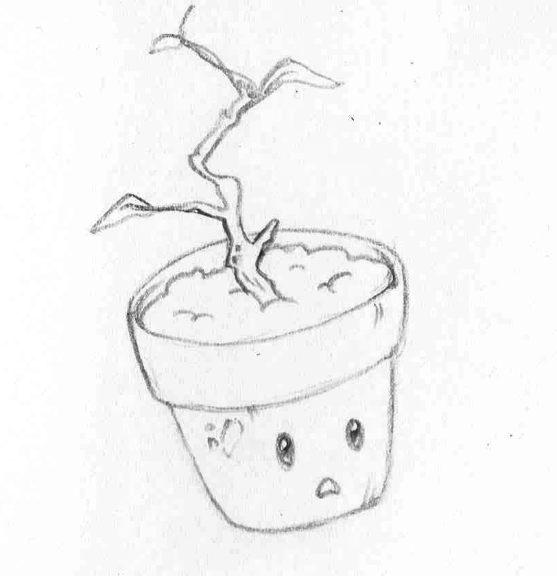 812x840 dead plant might be my favourite of chelsea's pixelmon so far - Dead Plant Drawing