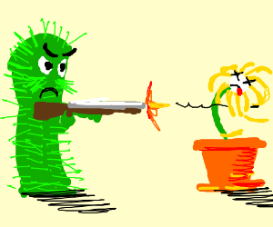 300x250 Cactus Shooting A Dead Plant Drawing - Dead Plant Drawing