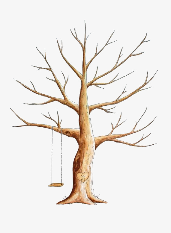 570x778 swing under the dead tree, tree clipart, dead tree, no leaves png - Dead Tree Drawing