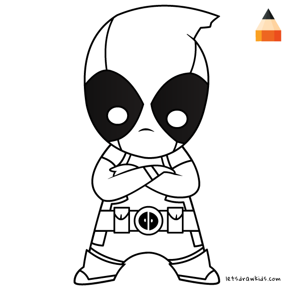 600x600 how to draw chibi deadpool - Deadpool Chibi Drawing