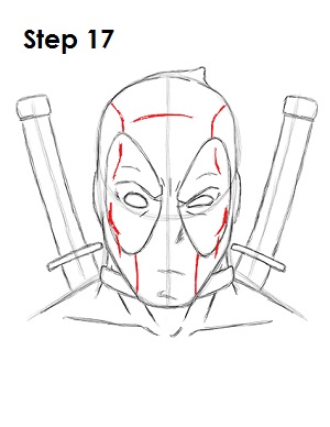 300x388 How To Draw Deadpool - Deadpool Crayon Drawing