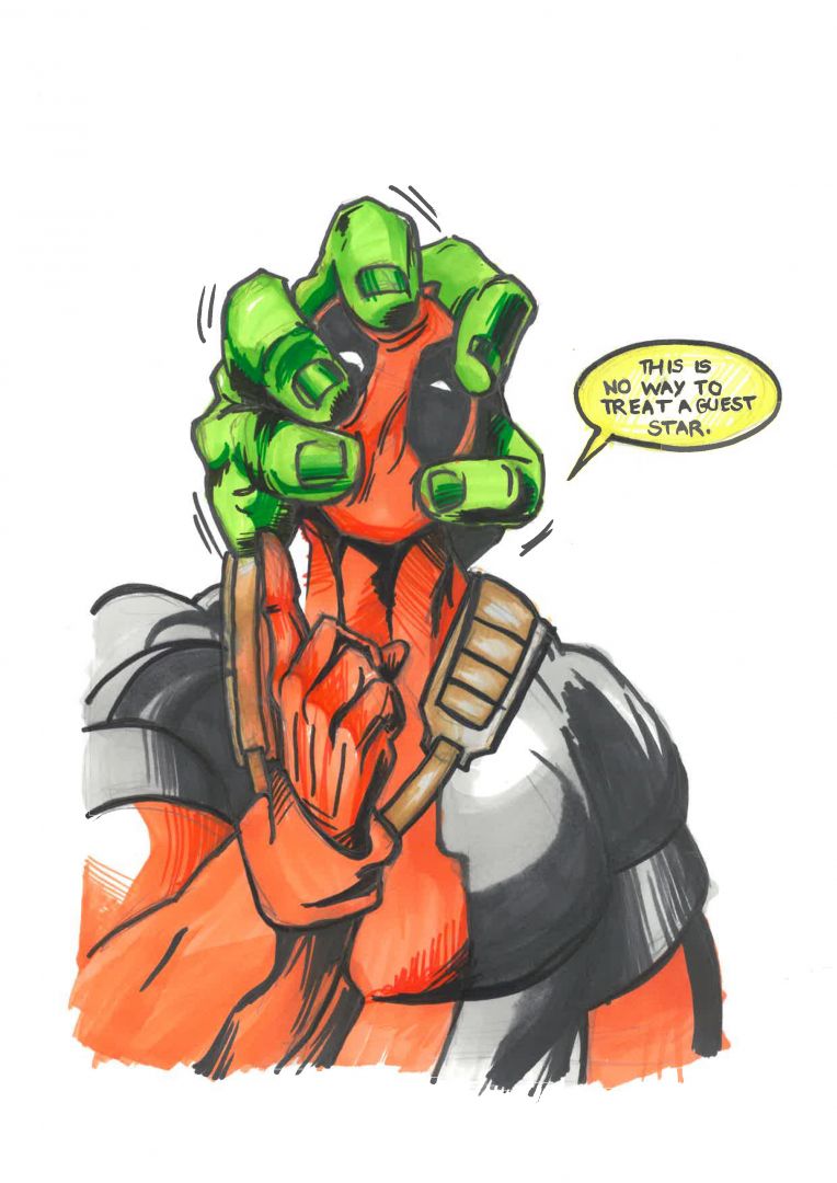 764x1080 Deadpool Drawing Browse Projects Frontier - Deadpool Drawing