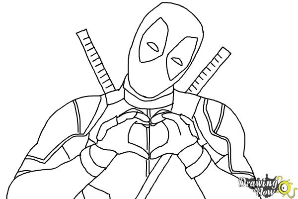 600x400 How To Draw Deadpool - Deadpool Drawing