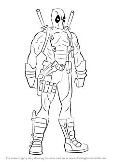 236x333 How To Draw Deadpool - Deadpool Drawing In Pencil Full Body