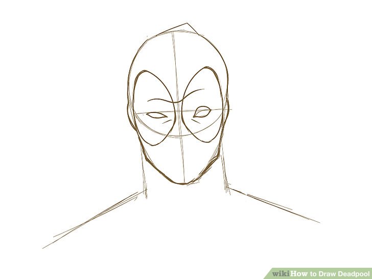 728x546 How To Draw Deadpool - Deadpool Logo Drawing