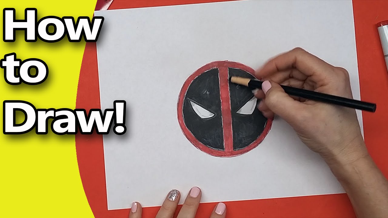 1280x720 How To Draw The Deadpool Logo Step - Deadpool Logo Drawing