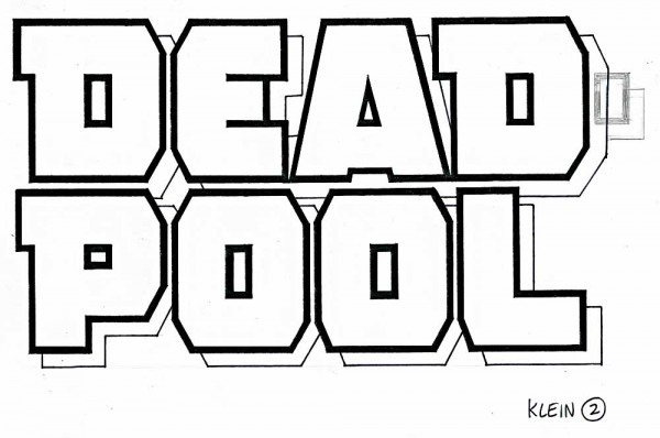 600x398 Logo Study Deadpool Colonel Sponsz's Shared Items - Deadpool Logo Drawing