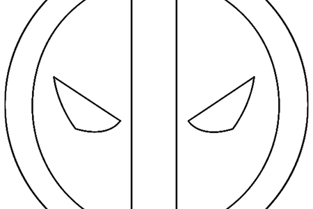 450x300 Collection Of Free Deadpool Vector Coloring Page Download On Ui Ex - Deadpool Logo Drawing