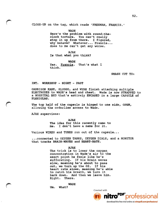 638x834 deadpool movie leaked script - Deadpools Drawing Of Francis