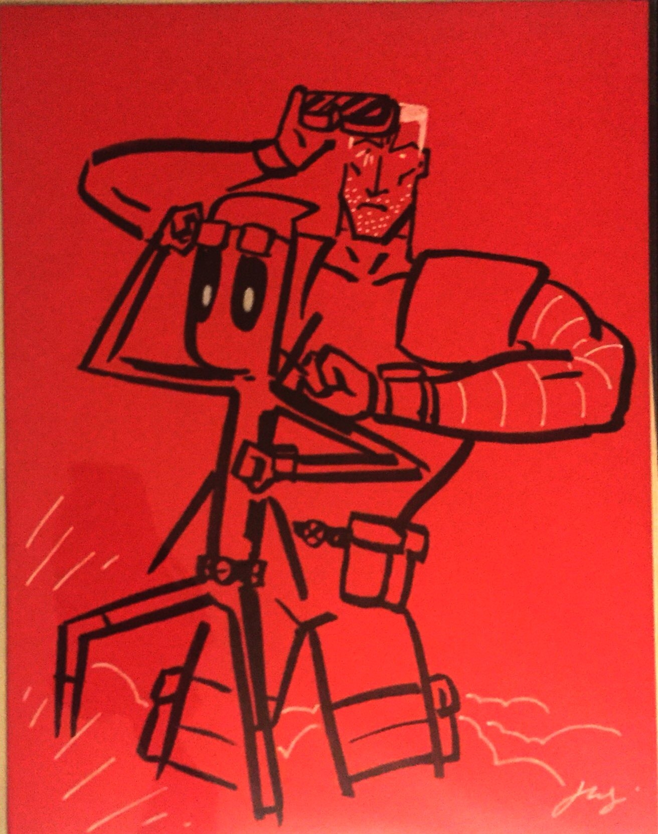 1312x1664 Cable And Deadpool Back To The Future Homage, In Francis - Deadpools Drawing Of Francis