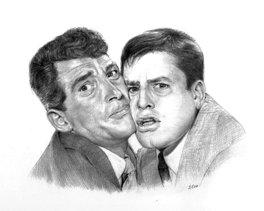900x720 dean martin and jerry lewis drawing - Dean Martin Drawing