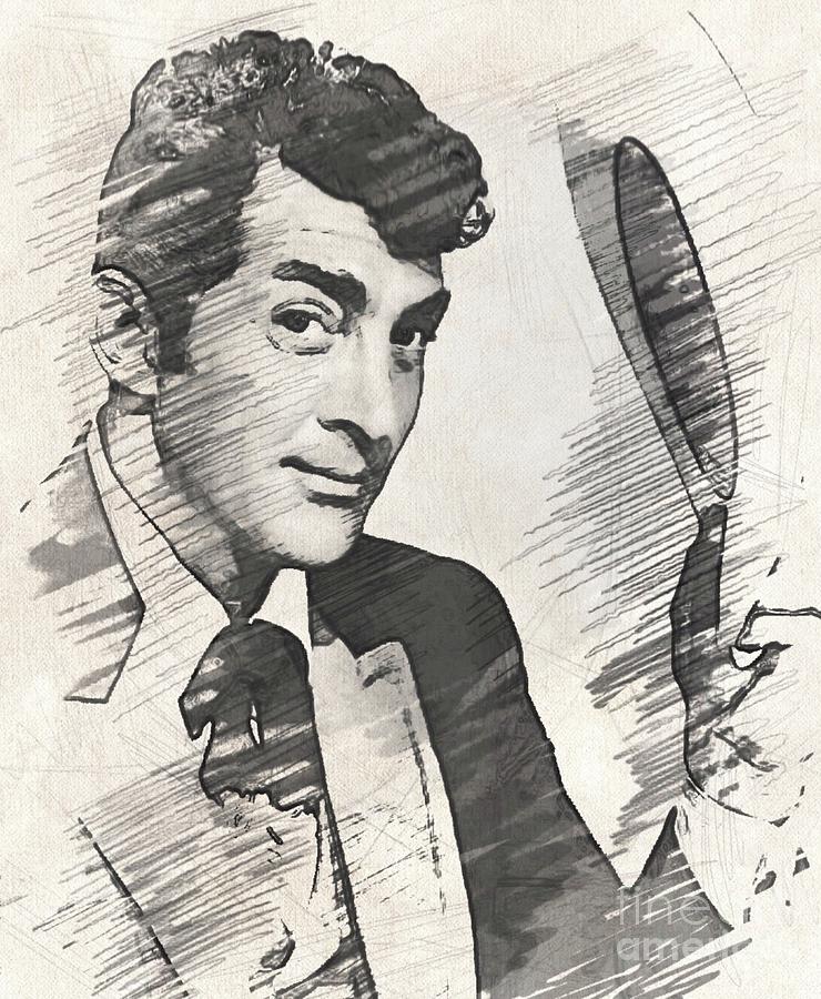 740x900 dean martin, actor, crooner drawing - Dean Martin Drawing