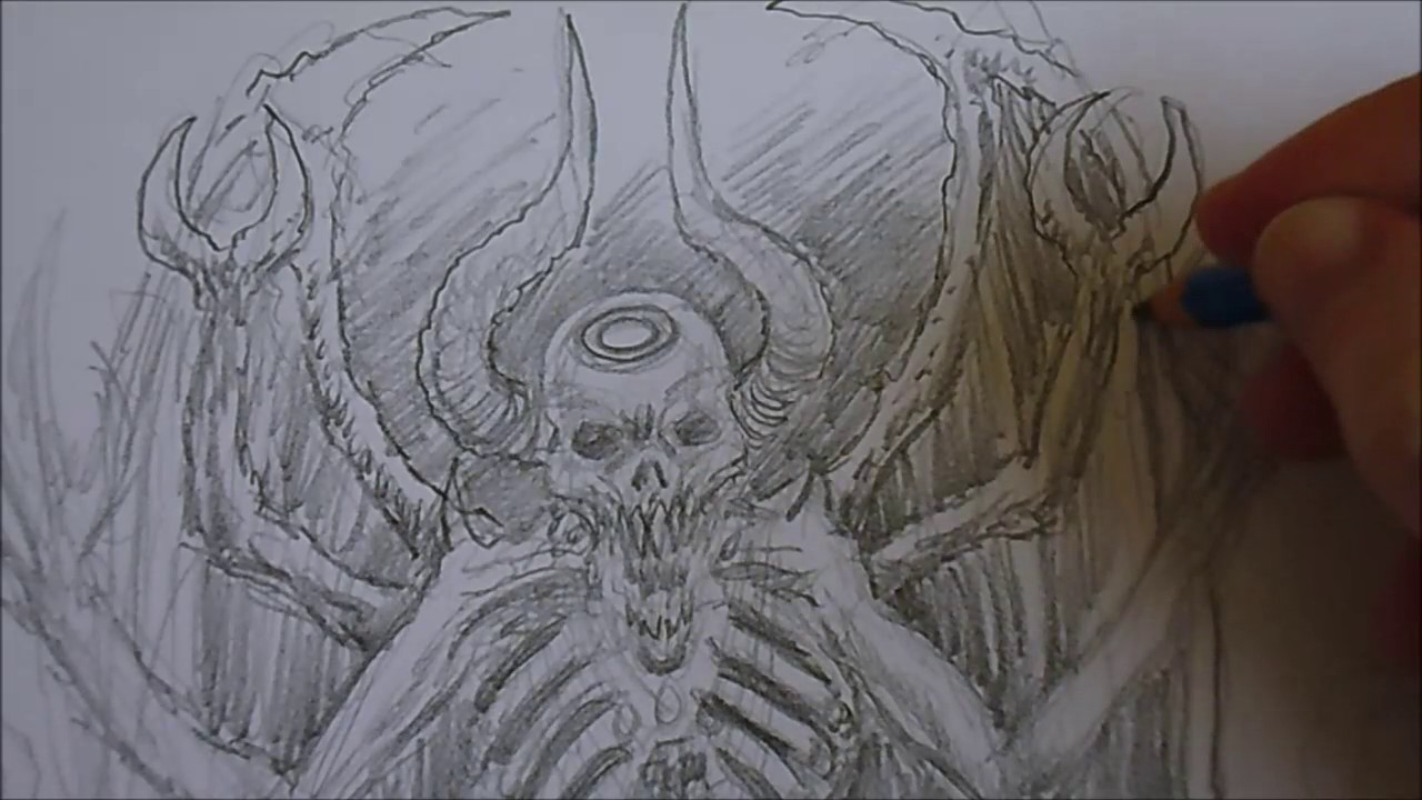 1280x720 Death Angel Band Drawing Work In Progress - Death Angel Drawing