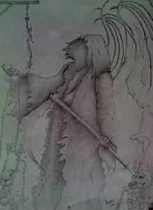 219x300 Death Angel Drawings - Death Angel Drawing