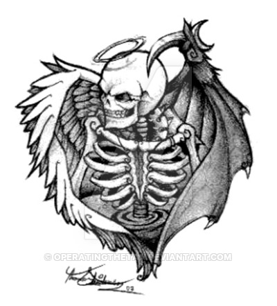 400x441 Death Angel Tattoo - Death Angel Drawing