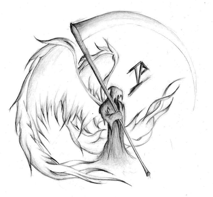 736x683 Death Note Easy Drawings - Death Angel Drawing