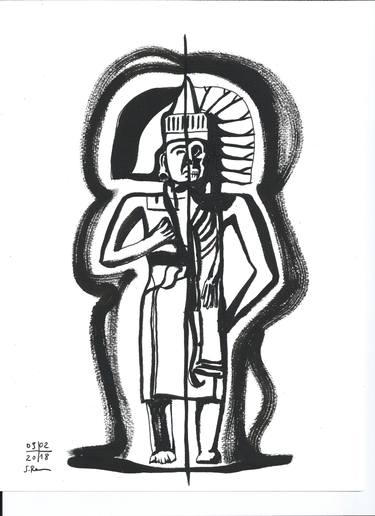 375x516 Life And Death Drawing - Death Drawings