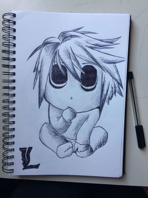 500x667 Image About Cute In My Drawings - Death Note Drawings