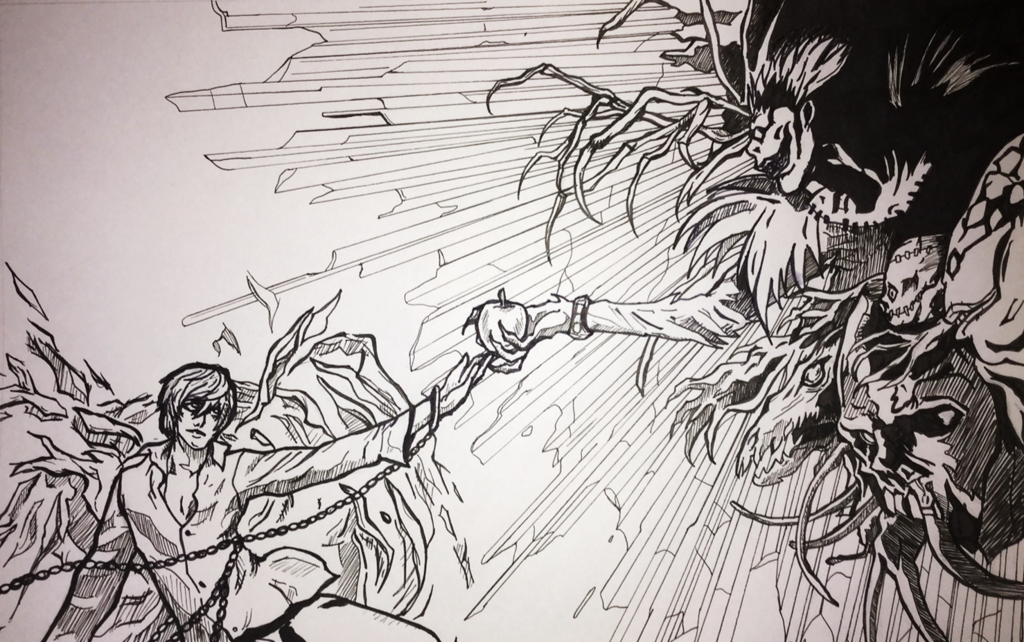 1024x642 Death Note Drawing Picture Drawing Skill - Death Note Drawings