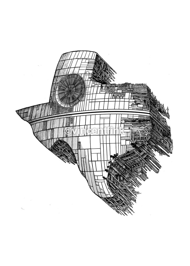 Death Star Drawing