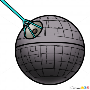 300x300 How To Draw Death Star, Star Wars, Spaceships - Death Star Drawing