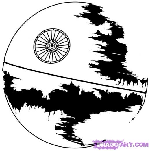 Death Star Line Drawing at PaintingValley.com | Explore collection of ...