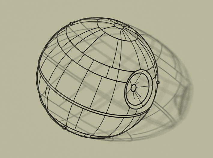710x528 Wireframe Death Star Wall Sculpture - Death Star Line Drawing