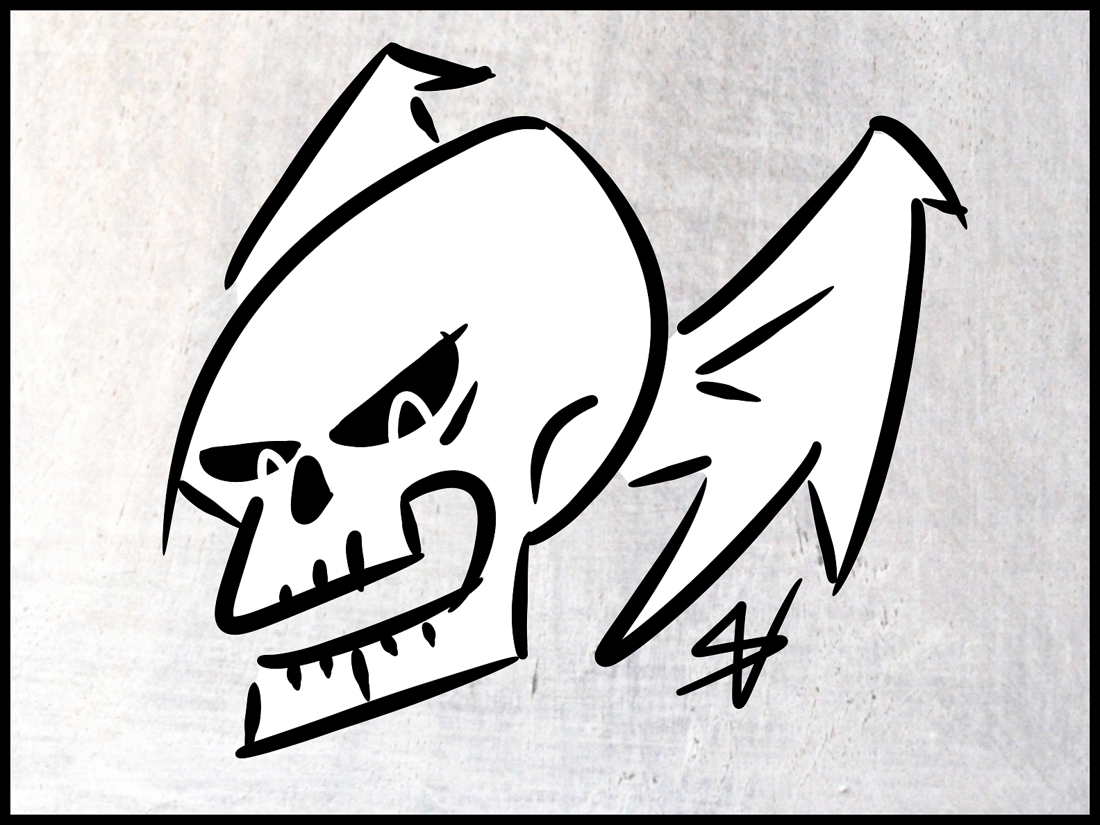 1584x1188 did a quick deathbat drawing while listening to waking the fallen - Deathbat Drawing