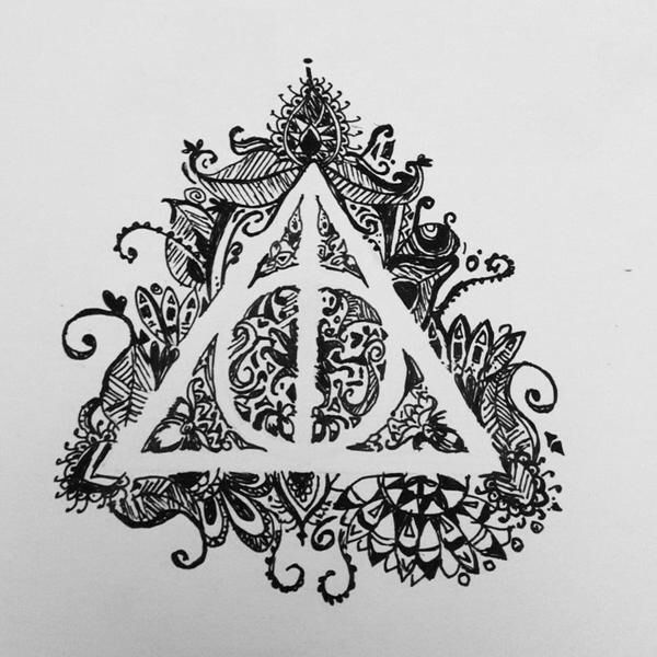 600x600 deathly hallows drawing i what to try to draw this harry potter - Deathly Hallows Drawing