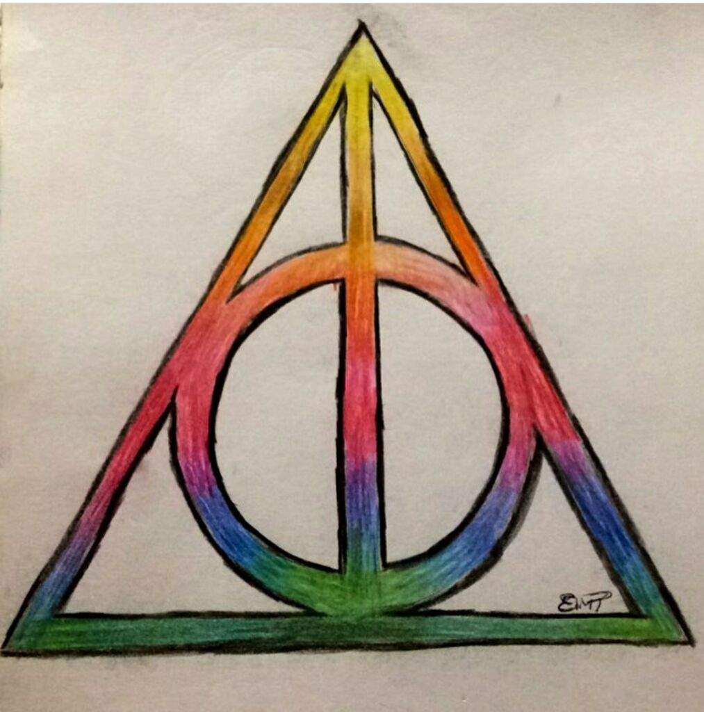1013x1024 drawing of the deathly hallows harry potter amino - Deathly Hallows Drawing