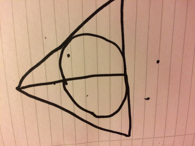 670x503 how to draw the sign of the deathly hallows steps - Deathly Hallows Drawing