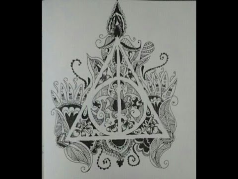 480x360 speed drawing harry potter deathly hallows - Deathly Hallows Drawing