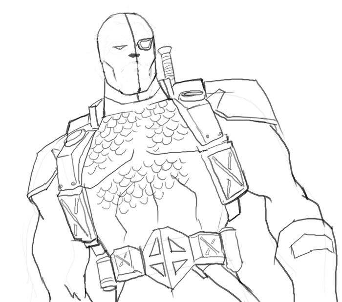 700x619 How To Draw Deathstroke - Deathstroke Drawing