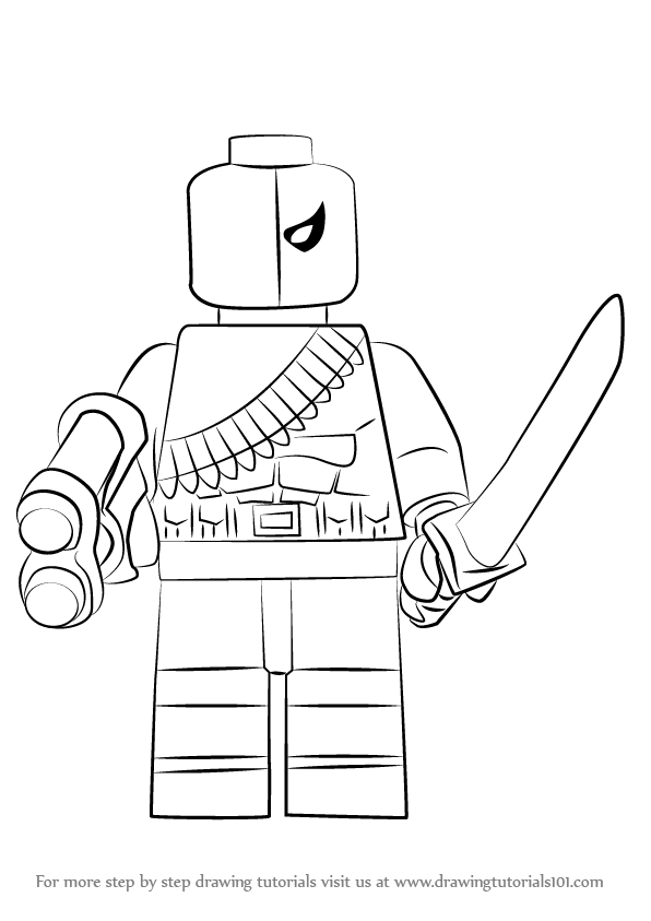596x843 Learn How To Draw Lego Deathstroke - Deathstroke Drawing